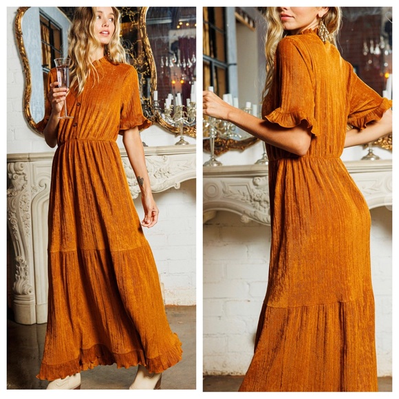 01 Boho Beautiful Ruffle Detailed Tiered Maxi Dress - Picture 5 of 5